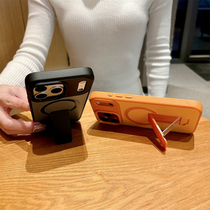 เคสโทรศัพท์แบบพับได้แม่เหล็กด้านในแบบดั้งเดิมสำหรับ iPhone 17 16 15 14 Pro Max พร้อมขาตั้งแบบฝ้า ผิวสัมผัสเนื้อผ้าลินิน ฝาหลังแบบด้าน - Product Image 6