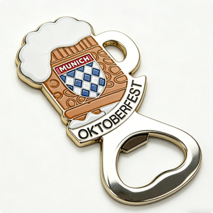 Custom Zinc Alloy Soft Enamel Beer Mug Opener with Magnetic Back Love & Music Themes Halloween Beer Festival Souvenir - Product Image 2
