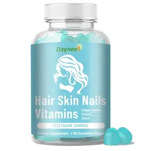 Hair Skin Nails Vitamins Gummy Jelly Private Label Hair Skin Nails Gummies Vitamin Gummies