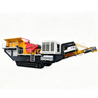 Concasseur à mâchoires mobile sur chenilles PEX300x1300 30-105t/h, télécommande PLC, 33000kg pour le broyage des déchets de construction et la démolition