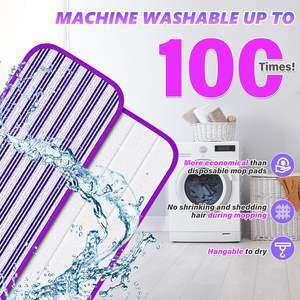 Adatto per <span class=keywords><strong>Swiffer</strong></span> PowerMop piatto panno di ricambio per mocio bagnato e asciutto copricapo di fissaggio - Product Image 5