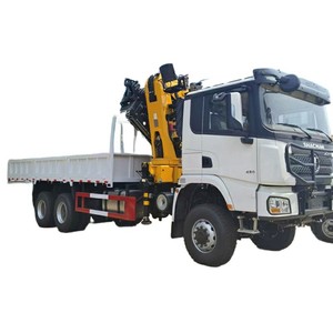 รถบรรทุกติดเครน Shacman 6x4 ขนาด 12 ตัน รถเครนบรรทุกสินค้าพร้อมเครนพับได้แบบ Knuckle Boom มีขาย - Product Image 4