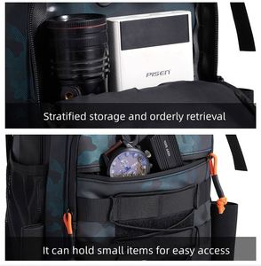 Mochila de Pesca para Exteriores con Cajas de Aparejos y Soportes para Cañas, Mochila de Pesca para Hombre y Mujer, Regalos para Pesca con Señuelos - Product Image 4