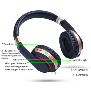 Auriculares inalámbricos plegables con micrófono, auriculares intrauditivos con Control de volumen para teléfonos móviles y tabletas - Product Image 5