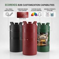 Ecorekeg 18L Fût à bière réutilisable à double paroi en HDPE, compatible Kegerator, qualité alimentaire, pressurisé, pour brasserie, bar, restaurant