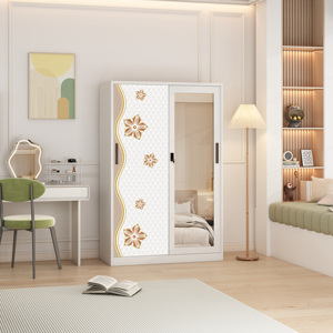 <span class=keywords><strong>Armoire</strong></span> en fer 2 portes coulissantes <span class=keywords><strong>Jumbo</strong></span> miroir <span class=keywords><strong>Armoire</strong></span> coulissante en verre <span class=keywords><strong>armoire</strong></span> de rangement en fer - Product Image 3