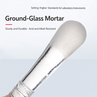 Klarer, dickwandiger Glasmörser aus Borosilikatglas (60mm bis 180mm) mit stabiler Basis für Chemielabore – Glasmörser und Stößel
