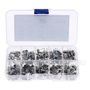 Kit <span class=keywords><strong>de</strong></span> Oscilador <span class=keywords><strong>de</strong></span> <span class=keywords><strong>Cristal</strong></span> <span class=keywords><strong>de</strong></span> Cuarzo Pasivo HC-49S <span class=keywords><strong>de</strong></span> 200 Piezas, 10 <span class=keywords><strong>Tipos</strong></span>, Inserción Directa, Dos Pines, 4M-48M, 20ppm - Product Image 1