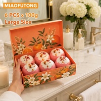 Coffret Cadeau de Bombes de Bain Personnalisées aux Agrumes en Gros – Boules de Bain à la Vitamine C, Bombes de Bain Florales, Boîte de Rituels Spa Rafraîchissants OEM ODM
