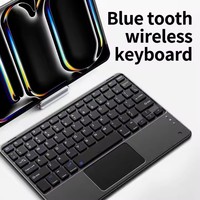 Taşınabilir şarj edilebilir kablosuz klavye Touchpad BT 5.0 uyumlu 10 inç tabletler iPad 10.9 akıllı telefonlar USB arayüzü yeni