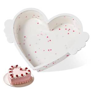 MUYULINS Molde de Silicona para Hornear Pan y Pasteles, con Marco Metálico Reforzado, Antiadherente, Libre de BPA, con Certificación LFGB, en Forma de Corazón - Product Image 1