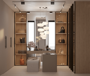 Sang Trọng Hiện Đại Đi Bộ Trong Tủ Quần Áo Tủ Quần Áo Para Habitacion Tùy Chỉnh Hệ Thống Thiết Kế Gỗ Phòng Ngủ Tủ Cho Phòng Ngủ Mở Tủ Quần Áo - Product Image 1