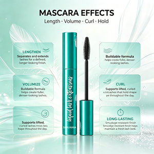 Máscara <span class=keywords><strong>de</strong></span> <span class=keywords><strong>Pestañas</strong></span> Líquida a Prueba <span class=keywords><strong>de</strong></span> Agua, Color Negro Marrón, Doble Tono, Voluminizadora, Alargadora, Resistente al Sudor y al Aceite, Sin Grumos - Product Image 2