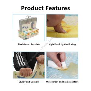 Tapis de jeu pour bébé Hydefoam XPE pliable avec noyau en mousse haute résilience offrant une <span class=keywords><strong>protection</strong></span> contre les chutes et les roulements - Product Image 5