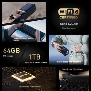 Dron <span class=keywords><strong>Hafu</strong></span> Flying X1 PRO con Cámara 4K, 42 KM/H, Vista Previa en Vivo, Selfie, Antivibración, HD, para Viajes y Campamentos al Aire Libre - Product Image 4
