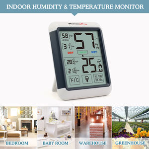 ThermoPro TP55 LCD Dijital Laboratuvar Termometre Higrometre ile Profesyonel Hava Istasyonu Manyetik - Product Image 4
