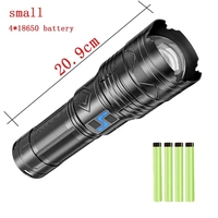 Lampe Torche LED Rechargeable Ultra Puissante 10000W, Tactique, d'Autodéfense et de Camping avec Fonction Taser et Batterie 18650