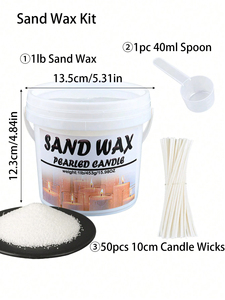 1lb Bucket Granular Sand Wax Handmade Scented <b>Candles</b> for Indoor Decoration & Creative Wedding Party Favors - Product Image 4