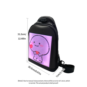 Light Up LED Cross body Bag, Shoulder Bag with App Programmable LED Display Screen, Outdoor Advertising Travel Sling <b>Backpack</b> - Product Image 6