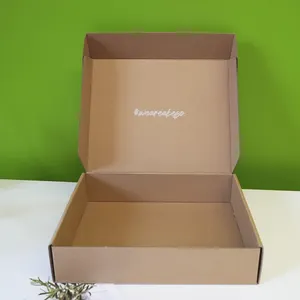 กล่องกระดาษพิมพ์โลโก้แบบกำหนดเองกล่องกระดาษแข็งพับได้กล่องกระดาษลูกฟูกแบบเหน็บสองช่อง6x4x1