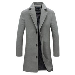 Soprabito da Uomo alla Moda, Casual ed Elegante, Monopetto, di Lunghezza Media, per il Tempo Libero - Product Image 1
