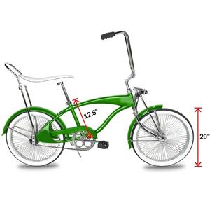 Vélos spéciaux <span class=keywords><strong>Lowrider</strong></span> Green Tracer 20 pouces en acier avec plateforme en nylon monobloc et pédalier en PP, vélo <span class=keywords><strong>Lowrider</strong></span> 20 pouces - Product Image 3