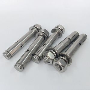 304 Stainless Steel Expansion Bolt M12x80 Hex Flange Head With Nuts For Concrete Fixing - Product Image 4
