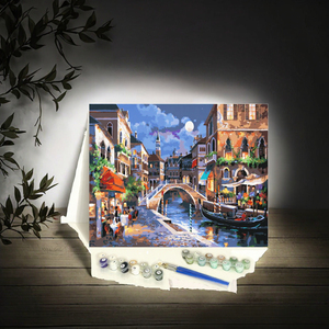 Pintura por Números Profesional en Lienzo de Algodón, Acrílico y Óleo, 40*50, Paisaje de la Ciudad de Venecia, Estilo Europeo Clásico <span class=keywords><strong>para</strong></span> Adultos - Product Image 3