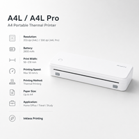 Mini imprimante thermique portable A4 216 mm Imprimante sans fil prend en charge le papier US Letter 8,5 x 11 pouces avec Android IOS pour le bureau à domicile