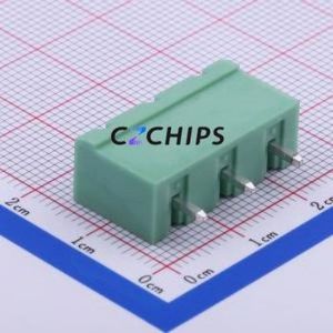 DB2EVC-7.62-3P-GN Plug-in Terminal Block Through hole,P=7.62mm Connector Board-to-Board / Socket - Closed 1x3P 7.62mm Green - Product Image 2