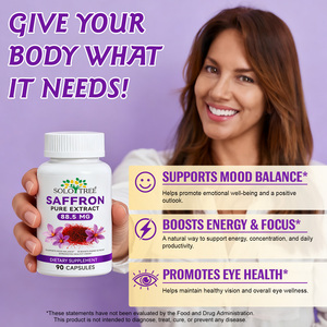 Solotree nhãn hiệu riêng nghệ tây bổ sung Boost năng lượng <span class=keywords><strong>Focus</strong></span> tinh khiết nghệ tây chiết xuất viên nang hỗ trợ tim & sức khỏe mắt - Product Image 3