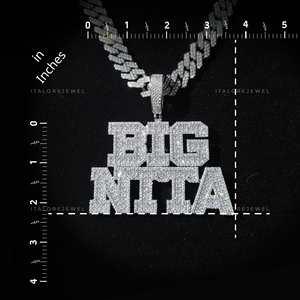 จี้เงินแท้ 925 ชุบทองคำประดับเพชรโมอิสซาไนต์รูปตัวอักษร BIG NITTA สร้อยคอแฟชั่น ของขวัญ เครื่องประดับสวยงาม - Product Image 6