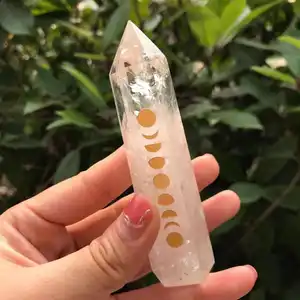 Torre de Cristal de alta calidad, punto de cuarzo Natural transparente, varita curativa de Chakra para regalo