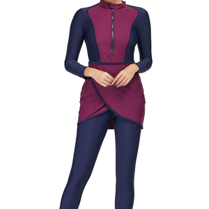 Maillot de bain professionnel 2 pièces pour femme, séchage rapide, coupe haute, imprimé, Burkini, Rash Guard, pour le sport et la natation - Product Image 2