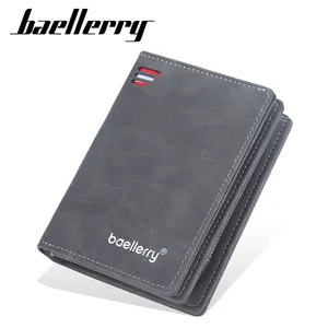 Baellerry Dompet Pendek Pria, Pemegang Kartu, Dompet Ritsleting Saku Koin, Tempat Foto Pria