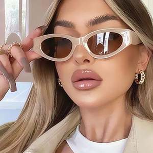 Lunettes de soleil rétro pour femmes 2021, monture petite, couleur bonbon, marron, style œil de chat - Product Image 1