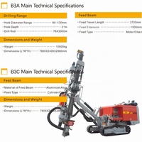 Appareil de forage rotatif sur chenilles B3 hydraulique intégré 21m moteur diesel 220V boîte de vitesses composants principaux moteur