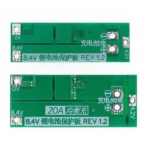 Placa de Protección de Batería de Litio 2S 7.4V 8.4V 18650 con Función de Equilibrio - BMS de Corriente Constante de 20A para Celdas de Iones de Litio - Product Image 2