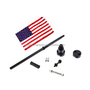 Атласная ткань, бесплатный образец, любой цвет, Szie America, пользовательский полиэстер, цифровая печать, флаг мотоцикла с полюсом - Product Image 2