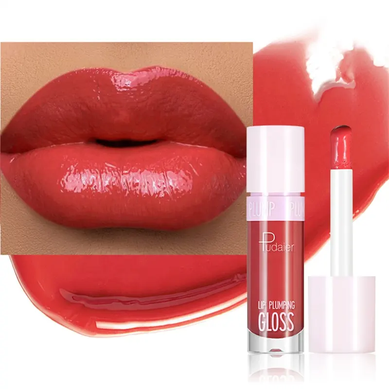 Makeup Wholesale Plumping Lip Moisturizing Long Lasting Liquid Vegan Lip Gloss Private Label High Pigme Nt Plumping Lip Gloss