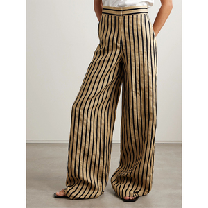 <span class=keywords><strong>Pantalon</strong></span> de bureau élégant et décontracté pour <span class=keywords><strong>femme</strong></span>, <span class=keywords><strong>coupe</strong></span> <span class=keywords><strong>droite</strong></span>, jambe large avec silhouette flatteuse, matériau doux - Product Image 4