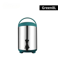 Thermos isotherme en acier inoxydable noir de 8 à 12 L pour usage commercial dans les salons de thé à bulles