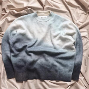 Autumn Trendy Luxury Round Neck Pullover <strong>Mens</strong> Knitwear Breathable <strong>Handmade</strong> Crochet <strong>Woolen</strong> Faded Dip Dye Jacquard <strong>Men</strong> <strong>Sweater</strong> - Product Image 3