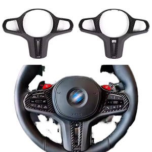 Cubierta de Volante de Cuero y Fibra de Carbono para BMW Serie 1 3 4 5 G20 G30, Estilo Deportivo, Decoración Interior - Product Image 3