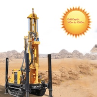 Foreuse Pneumatique DTH sur Chenilles de 200m 300m de Profondeur pour Puits d'Eau, Machine de Forage Entraînée par Moteur Diesel à Vendre