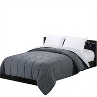 Couette matelassée moderne en microfibre taille Queen, légère, sans grumeaux, lavable, toutes saisons, douce, respirante, réversible