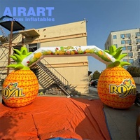 Arche gonflable en forme d'ananas personnalisée pour la décoration de la ligne de départ, arche de fruits gonflable à vendre