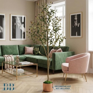 Albero di Ulivo Artificiale da 150 cm (5ft) con 720 <span class=keywords><strong>Foglie</strong></span>, Struttura in Plastica Resistente, Vaso in Plastica Nera - Decorazione per Matrimoni, Casa, Ufficio - Product Image 4