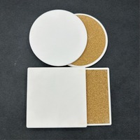 Sous-verres promotionnels en céramique par sublimation Wanbo avec dos en liège, impression de logo personnalisée disponible, design paysan, réutilisables, blancs, 500 mm, 2 mm