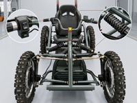 Go-Kart Eléctrico Todoterreno 4x4 de 8000W y 60V para Adultos